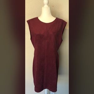 BCBGMaxazria Burgundy Suede Karlee Dress